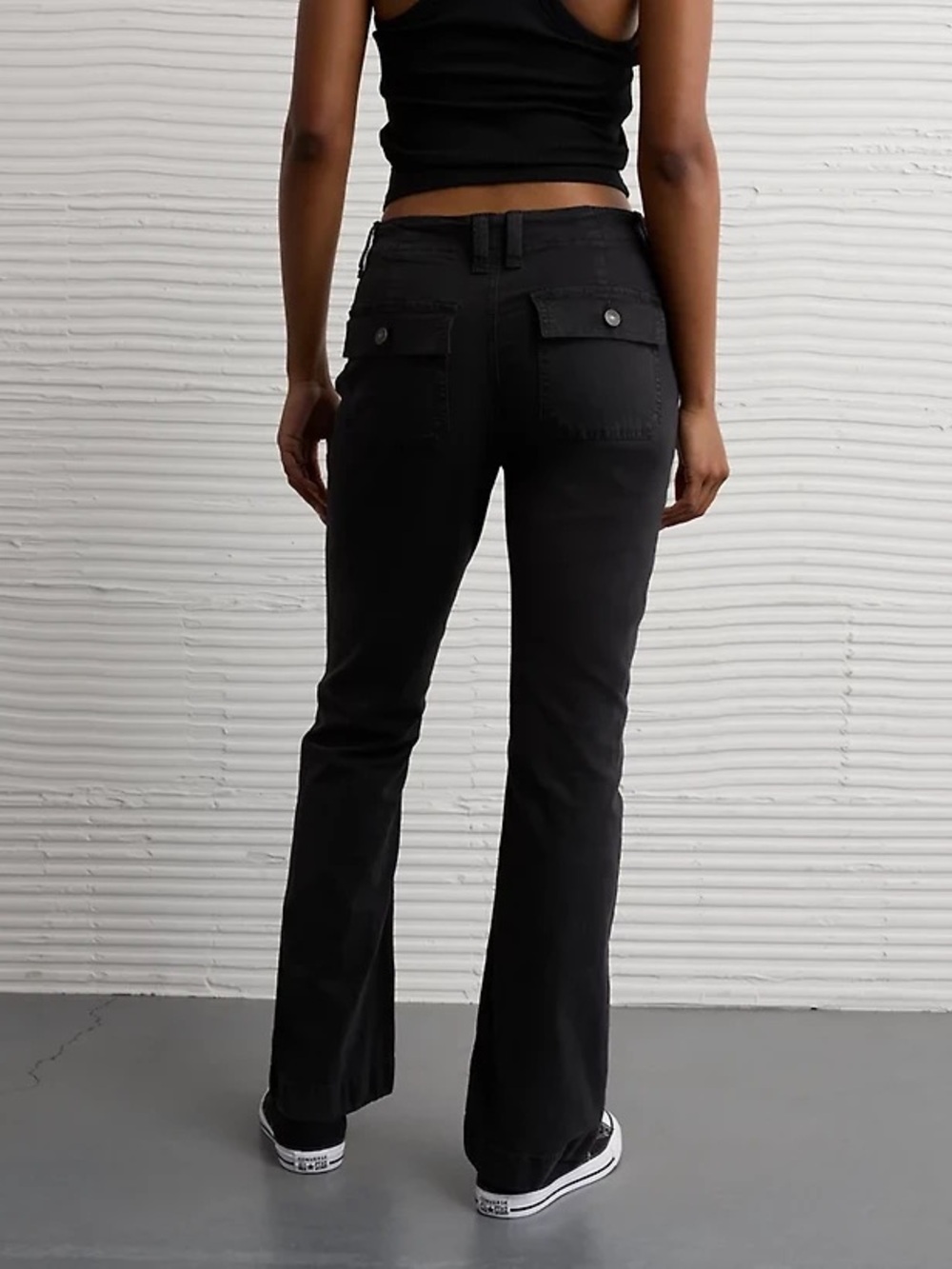 American Eagle Mid Rise Classic Stretch Bootcut Pants Square Pockets size 16